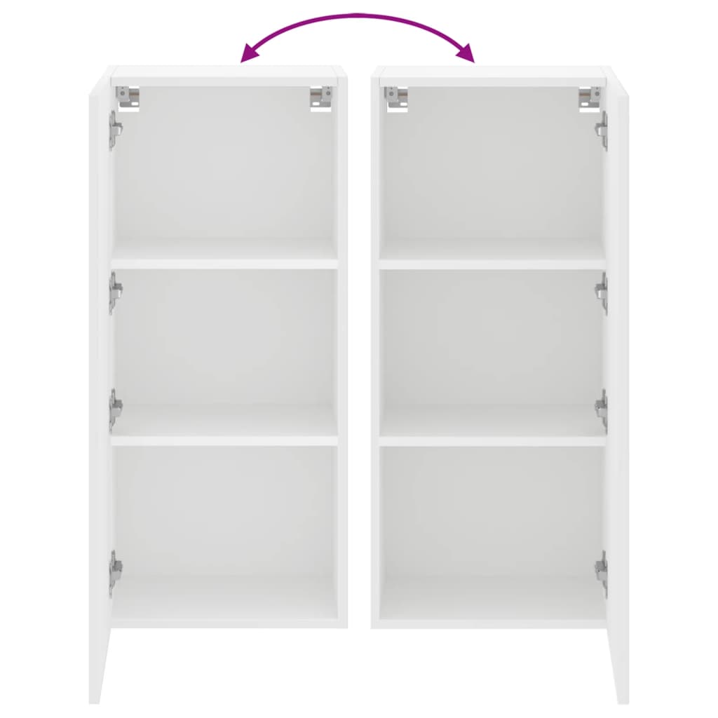 TV Wall Cabinet White 40.5x30x90 cm Engineered Wood