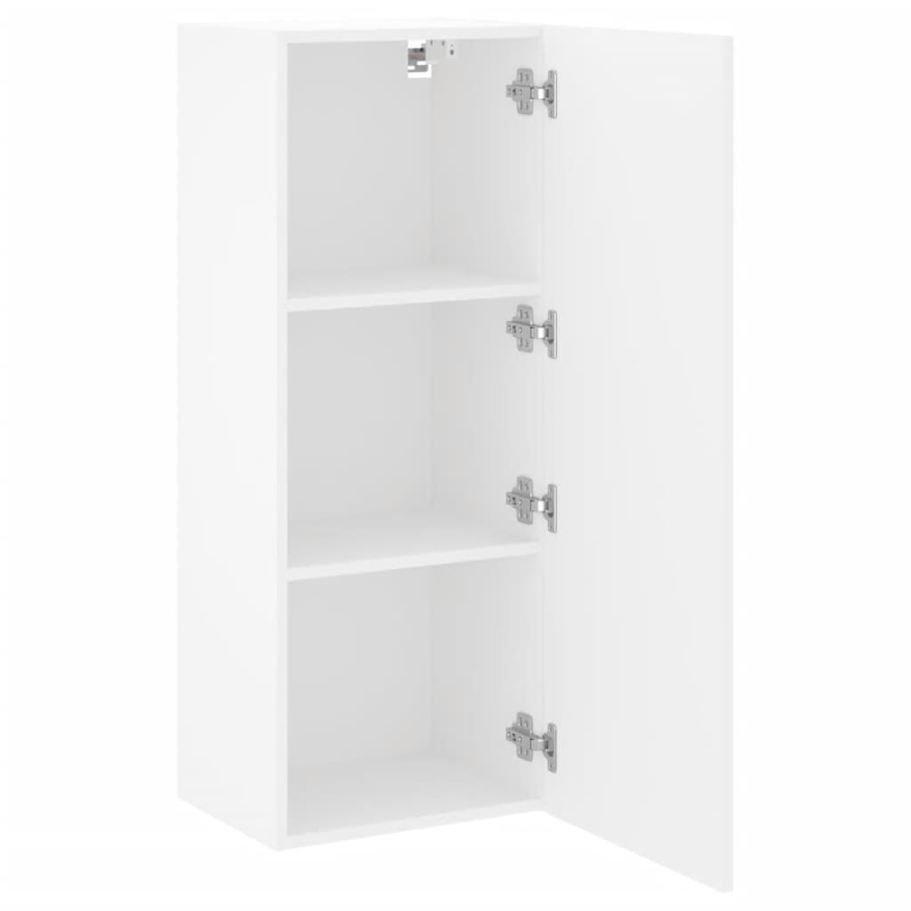 TV Wall Cabinet White 40.5x30x102 cm Engineered Wood