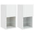 TV Cabinets with LED Lights 2 pcs White 30.5x30x60 cm