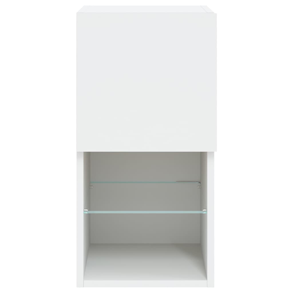 TV Cabinets with LED Lights 2 pcs White 30.5x30x60 cm