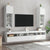 TV Cabinets with LED Lights 2 pcs White 30.5x30x90 cm