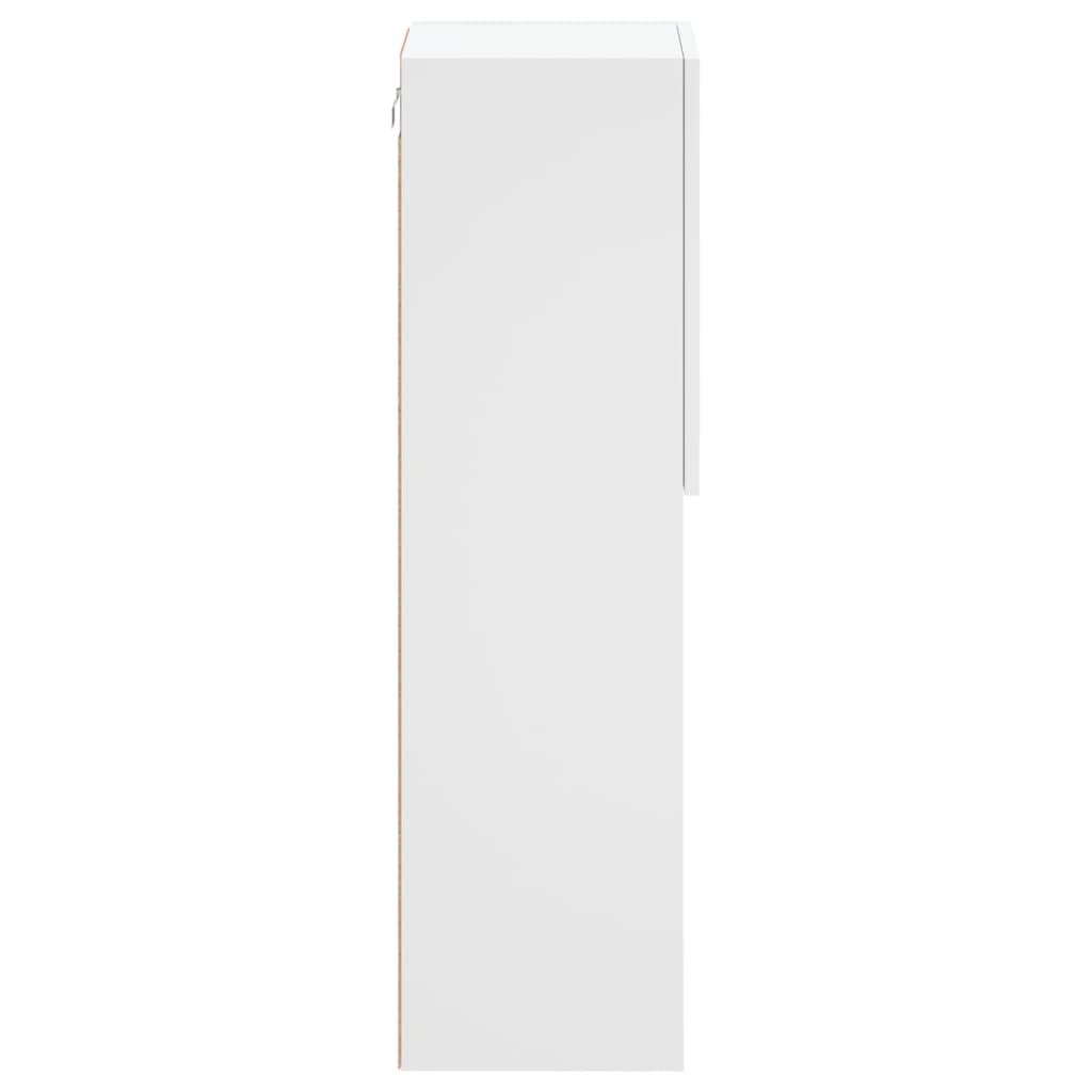 TV Cabinets with LED Lights 2 pcs White 30.5x30x102 cm