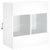 TV Wall Cabinet with LED Lights White 58.5x30x60.5 cm