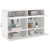 TV Wall Cabinet with LED Lights White 98.5x30x60.5 cm