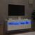 TV Wall Cabinets with LED Lights 2 pcs White 60x30x40 cm