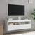 TV Wall Cabinets with LED Lights 2 pcs White 60x30x40 cm