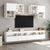 TV Wall Cabinet with LED Lights White 100x30x40 cm