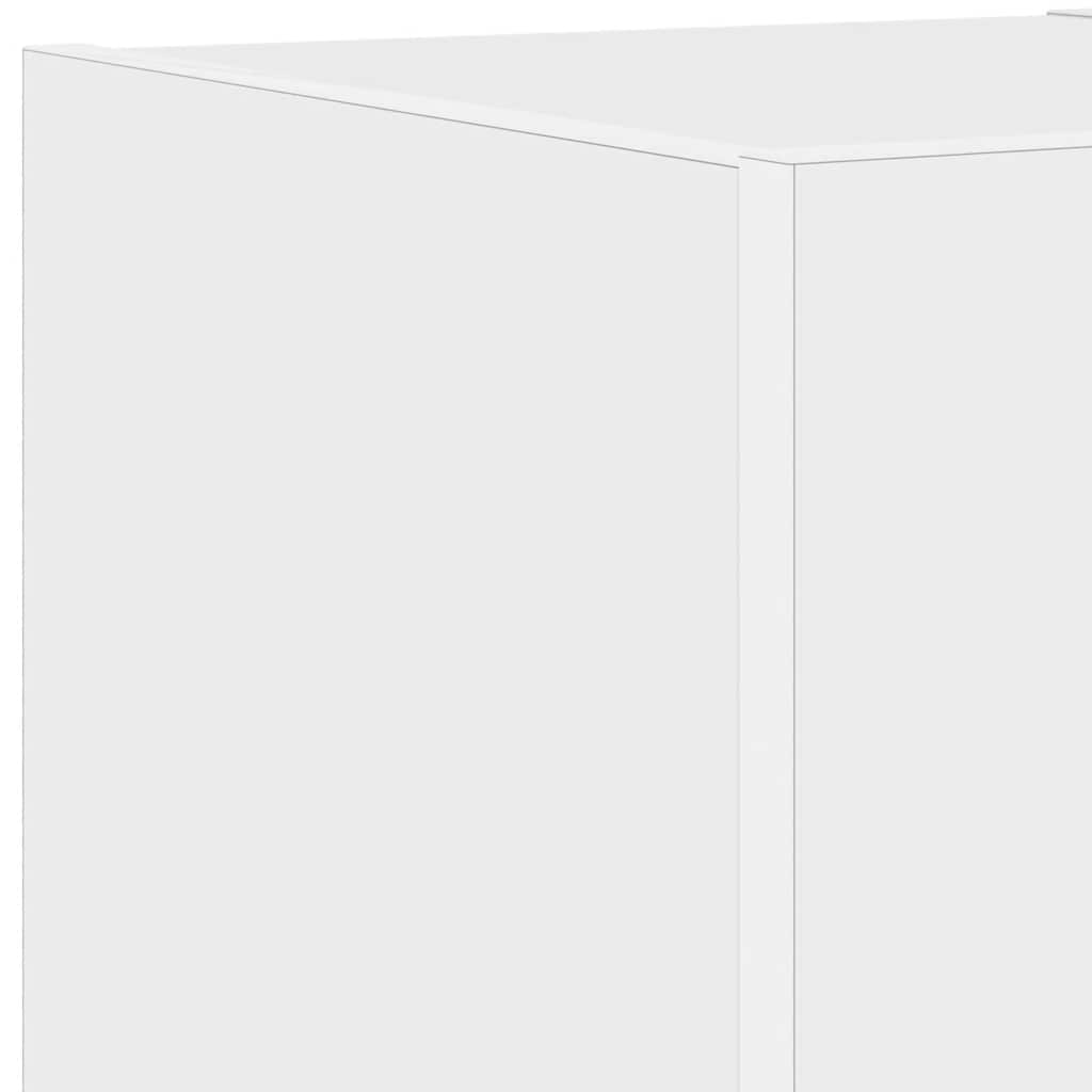 TV Wall Cabinets with LED Lights 2 pcs White 30.5x35x30 cm