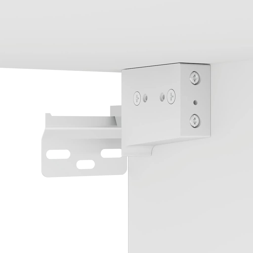 TV Wall Cabinets with LED Lights 2 pcs White 30.5x35x30 cm