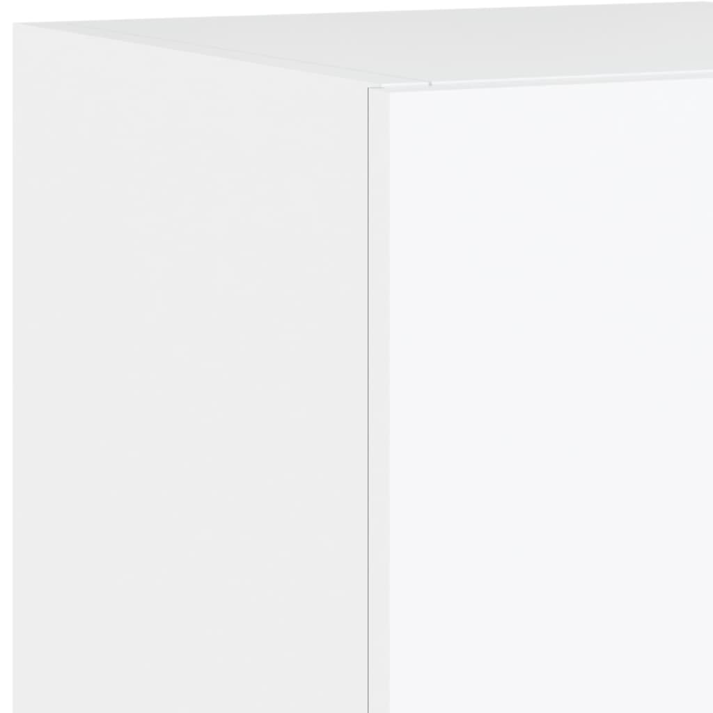 TV Wall Cabinets with LED Lights 2 pcs White 30.5x35x70 cm