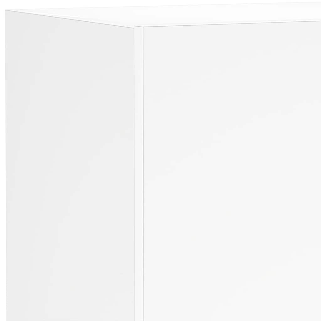 TV Wall Cabinet with LED Lights White 40.5x35x80 cm