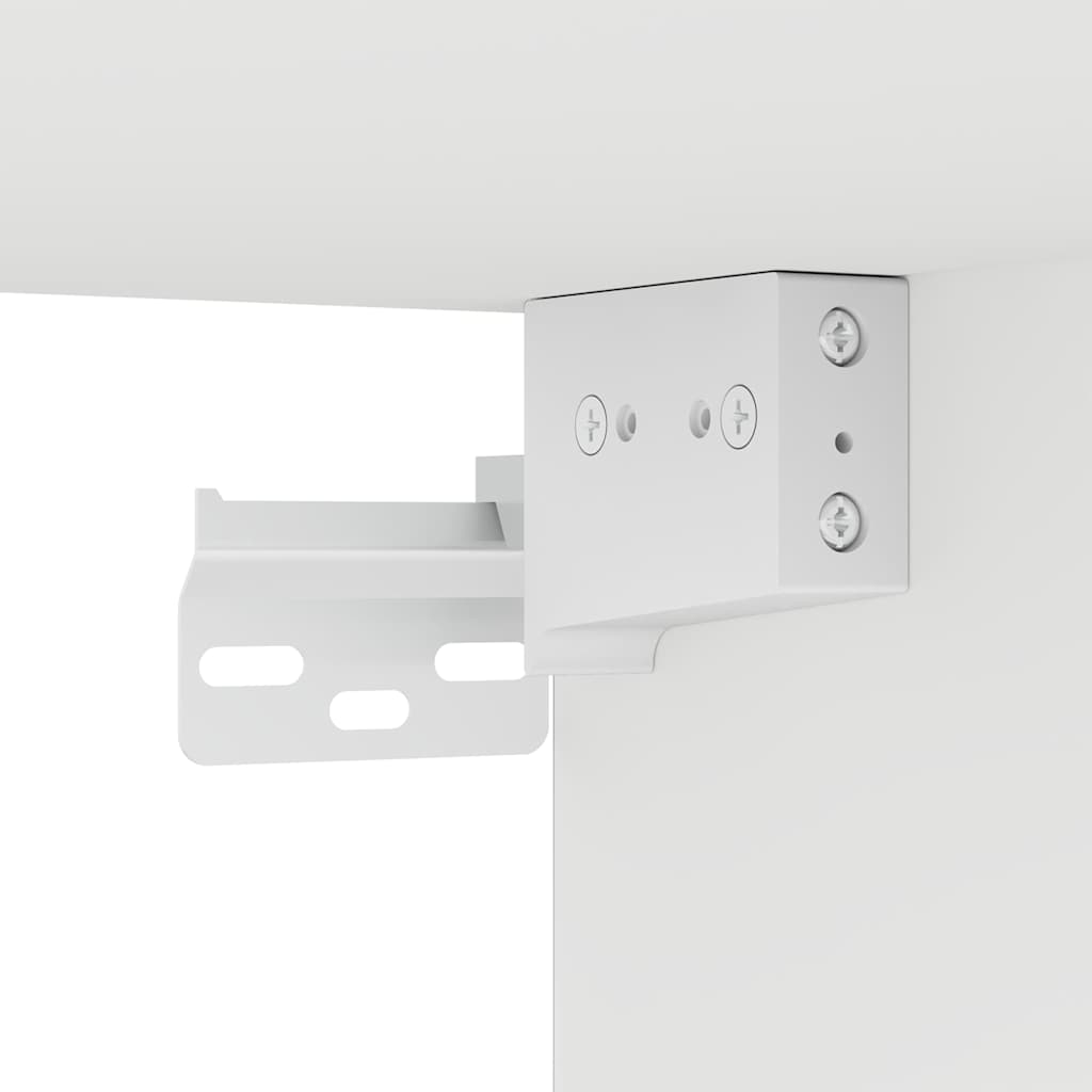 TV Wall Cabinet with LED Lights White 40.5x35x80 cm