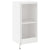 TV Wall Cabinet with LED Lights White 40.5x35x80 cm