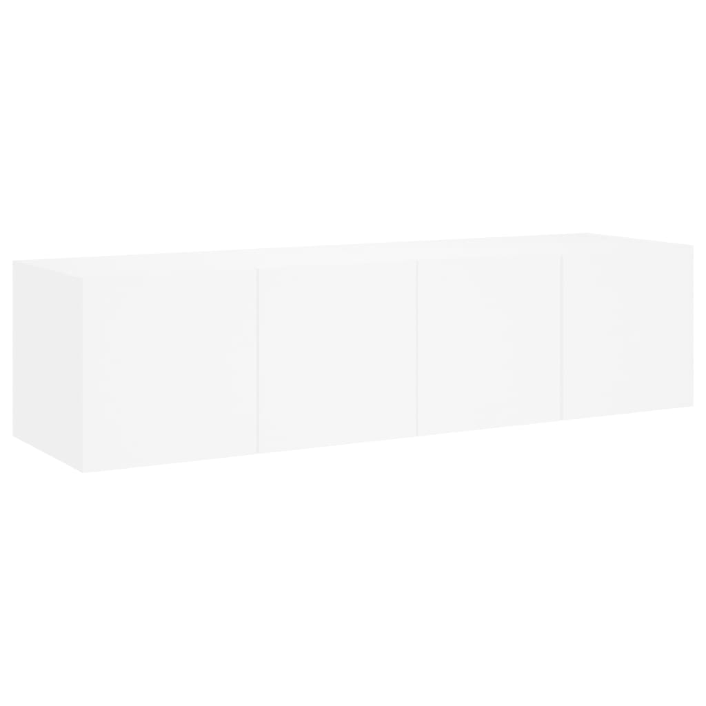 TV Wall Cabinets with LED Lights 2 pcs White 60x35x31 cm