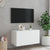 TV Wall Cabinet with LED Lights White 80x35x41 cm