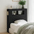 LED Headboard Black 100 cm Engineered Wood