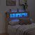 LED Headboard Sonoma Oak 140 cm Engineered Wood