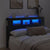 LED Headboard Black 160 cm Engineered Wood