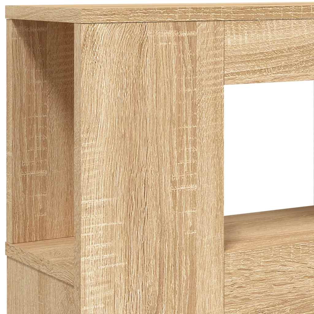 LED Headboard Sonoma Oak 200 cm Engineered Wood