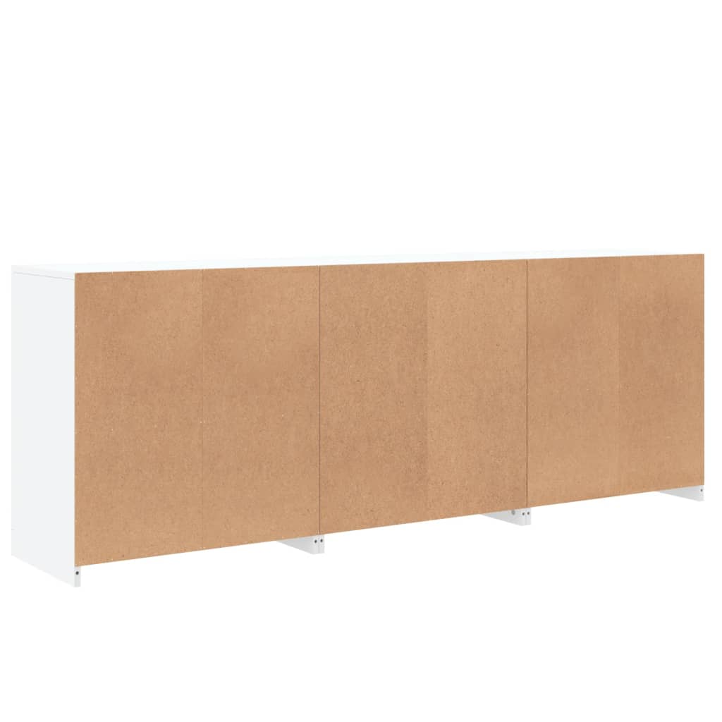 Sideboard with LED Lights White 181.5x37x67 cm