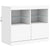Sideboard with LED Lights White 202x37x67 cm