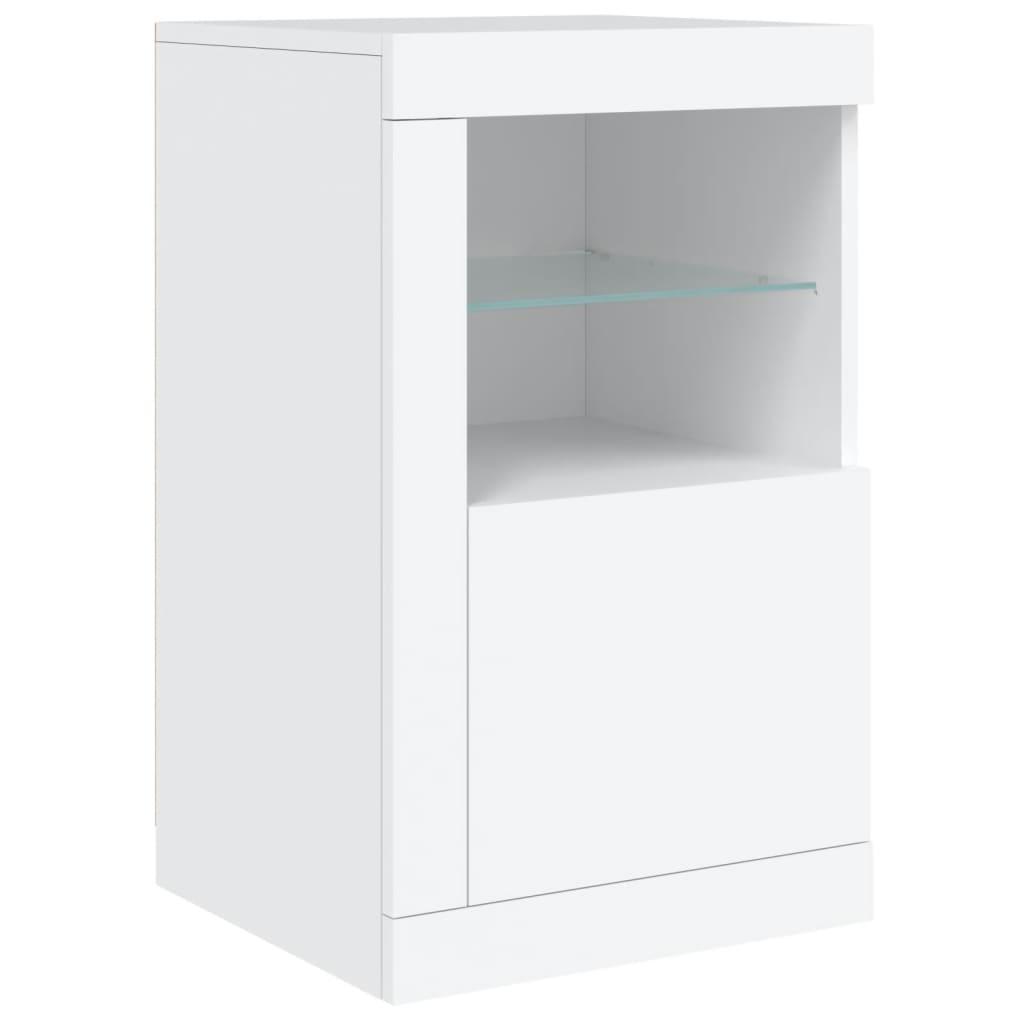 Sideboard with LED Lights White 164x37x67 cm