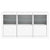 Sideboard with LED Lights White 123x37x67 cm