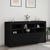 Sideboard with LED Lights Black 123x37x67 cm