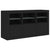 Sideboard with LED Lights Black 123x37x67 cm