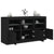 Sideboard with LED Lights Black 123x37x67 cm