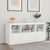 Sideboard with LED Lights White 142.5x37x67 cm