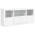 Sideboard with LED Lights White 142.5x37x67 cm