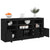 Sideboard with LED Lights Black 142.5x37x67 cm