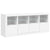 Sideboard with LED Lights White 163x37x67 cm