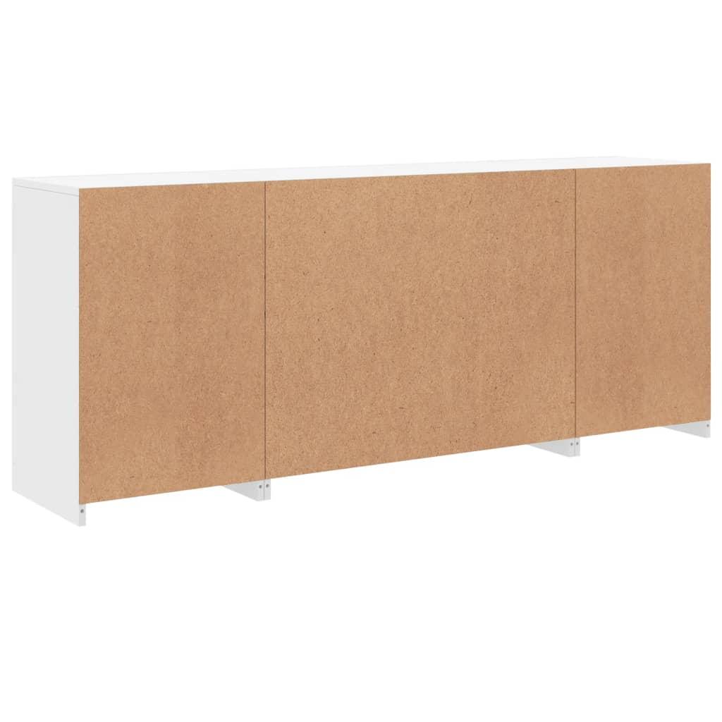 Sideboard with LED Lights White 163x37x67 cm