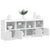 Sideboard with LED Lights White 163x37x67 cm