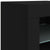 Sideboard with LED Lights Black 163x37x67 cm