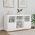 Sideboard with LED Lights White 123x37x67 cm