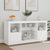 Sideboard with LED Lights White 142.5x37x67 cm