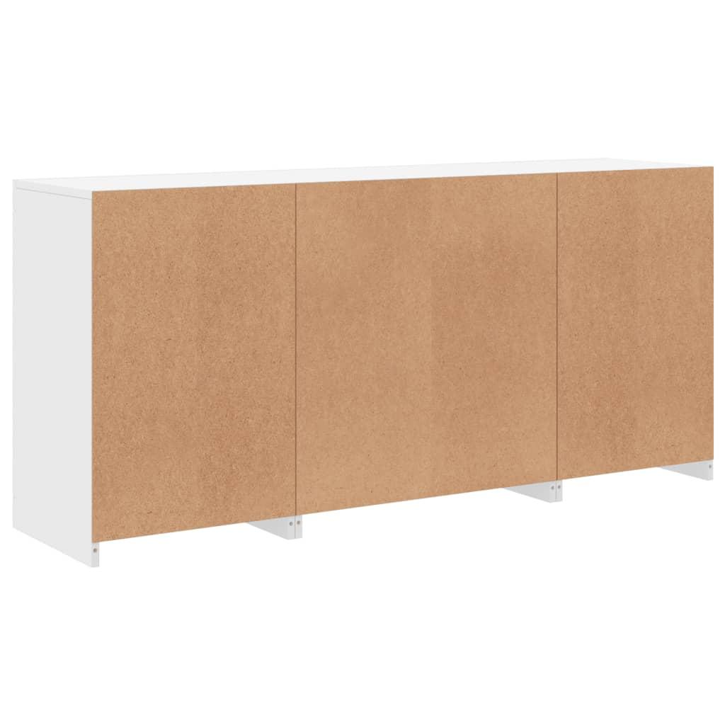 Sideboard with LED Lights White 142.5x37x67 cm