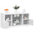 Sideboard with LED Lights White 142.5x37x67 cm