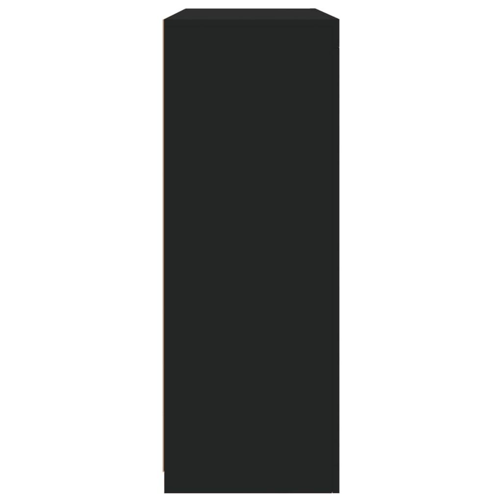 Sideboards with LED Lights 3 pcs Black Engineered Wood