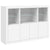 Sideboards with LED Lights 3 pcs White Engineered Wood