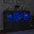 Sideboards with LED Lights 3 pcs Black Engineered Wood