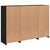 Sideboards with LED Lights 3 pcs Black Engineered Wood