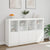 Sideboards with LED Lights 3 pcs White Engineered Wood