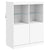 Sideboards with LED Lights 3 pcs White Engineered Wood