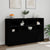 Sideboards with LED Lights 3 pcs Black Engineered Wood