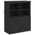 Sideboards with LED Lights 3 pcs Black Engineered Wood