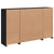 Sideboards with LED Lights 3 pcs Black Engineered Wood